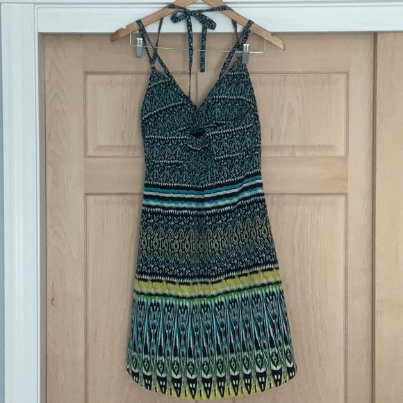 Athleta Marbella Blue-and-Yellow Dress, EUC - Picture 3 of 13